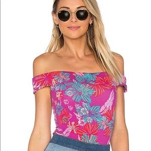 - FREE PEOPLE- purple floral cap sleeve body…